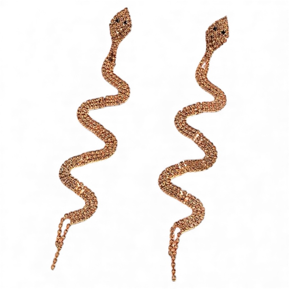 Closet Clear Out Sale Final Price! Snake 🐍 Duster Earrings in Chocolate